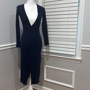 Reformation Navy Midi Dress
